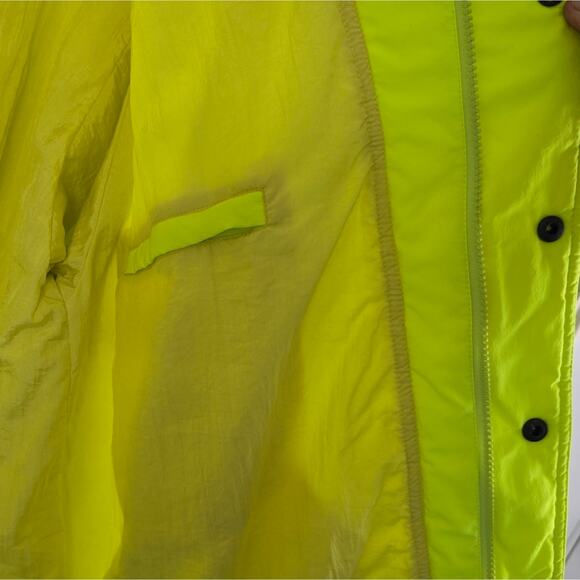 Vintage Neon Yellow Ski Jacket Bobbie Burns Size XL Removable Shoulder Pads - Picture 8 of 14